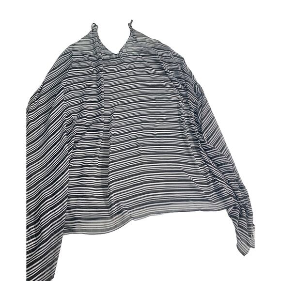 Handkerchief Style Women Dress Striped Sleeveless Swimsuit Bathing Suit Cover Up - Picture 9 of 11